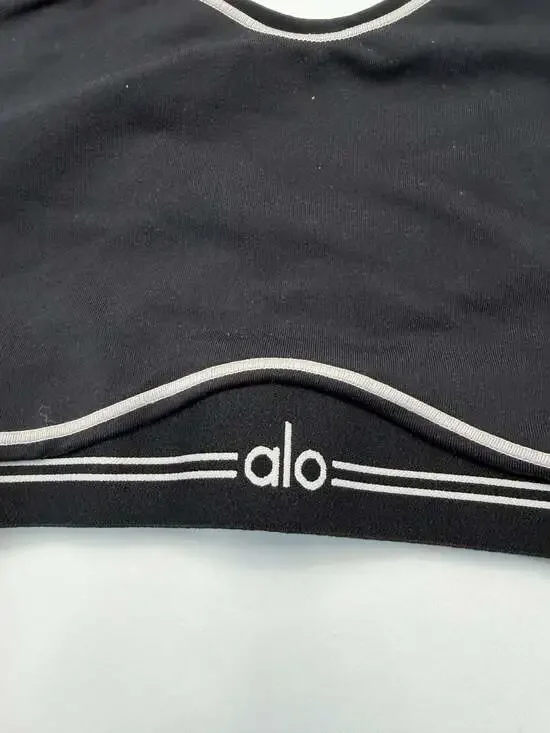 Alo Yoga Airbrush Heart Throb Bra in Black and White